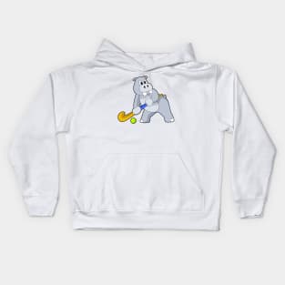 Hippo Hockey Hockey stick Kids Hoodie